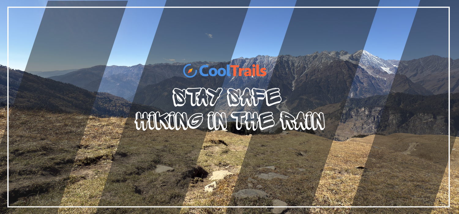 hiking in the rain
